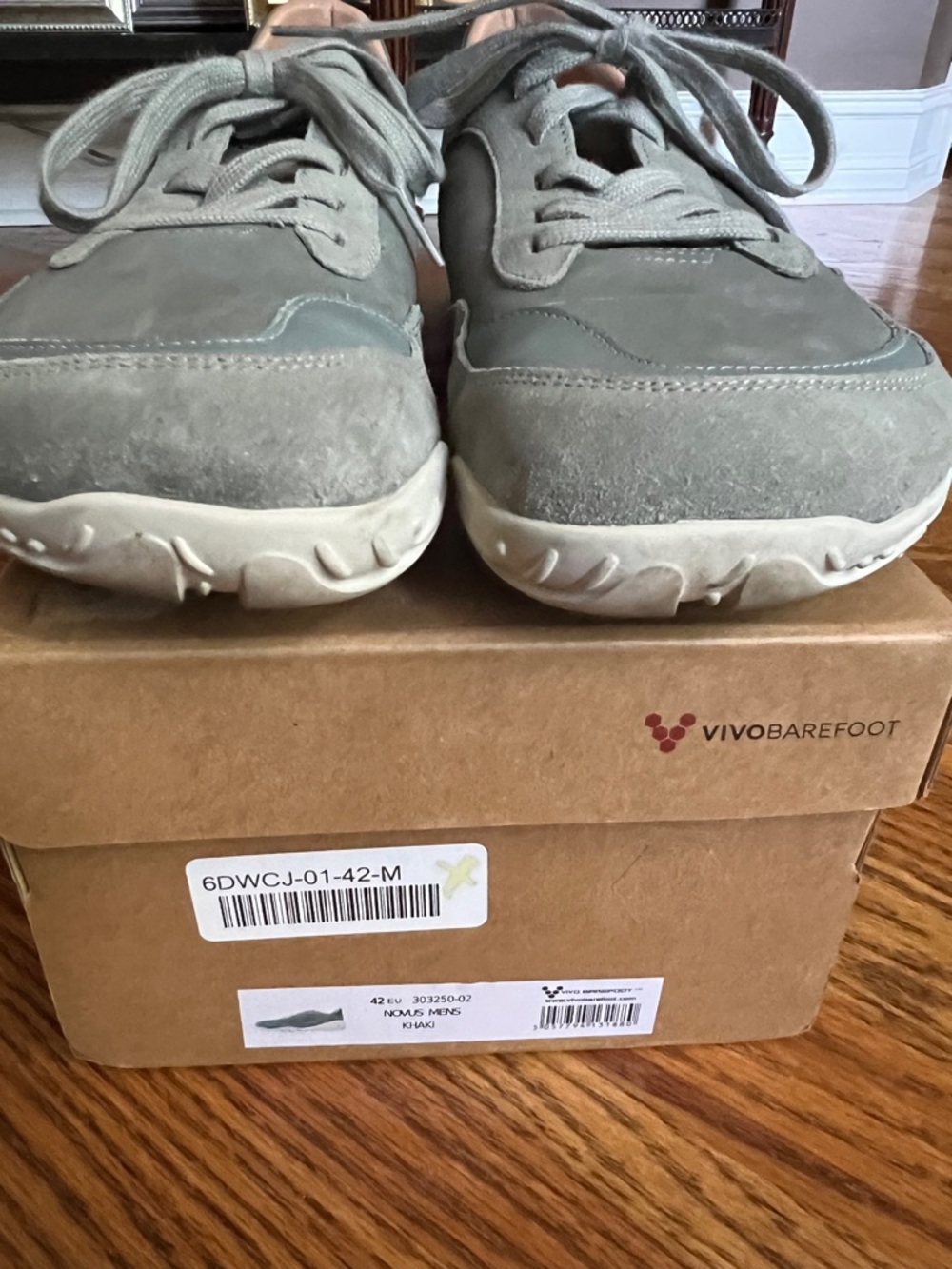 Mens/Unisex VivoBarefoot Novus Khaki Trainers EU 42 - Picture 3 of 10